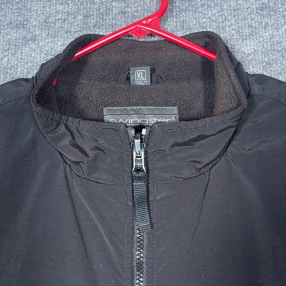 Swingster Budweiser Bud Light Men’s XL Black Fleece Lined Embroidered Vest - Picture 9 of 11